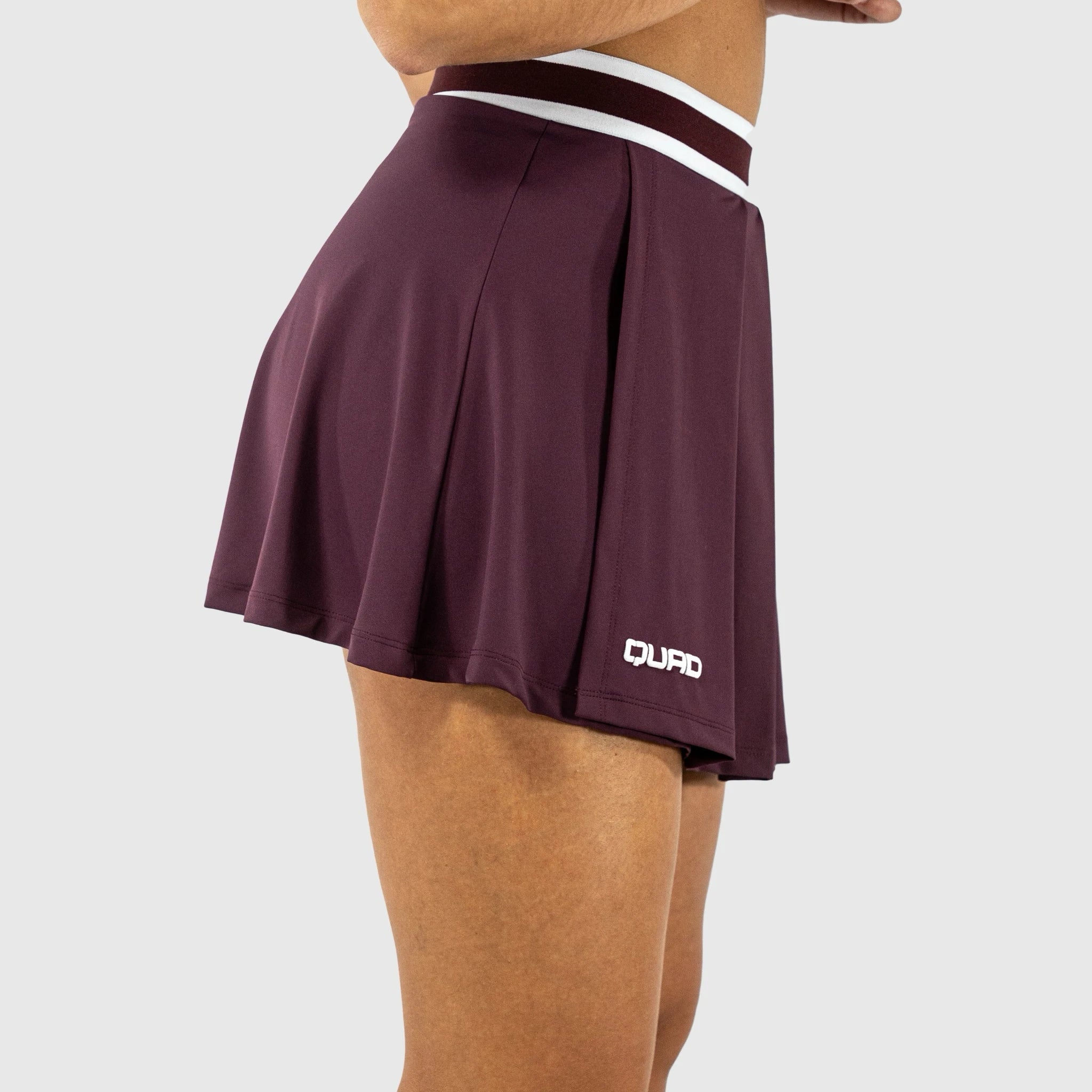 QUAD Charm Skirt Burgundy - side view