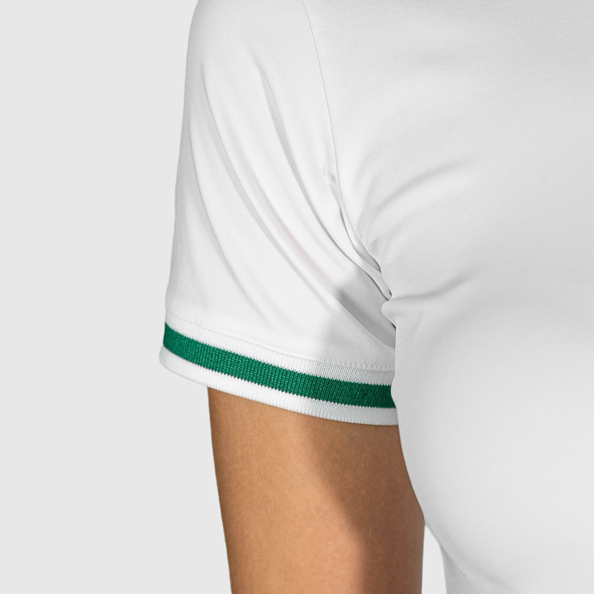 QUAD Court Padel Dress with green trim on a white background