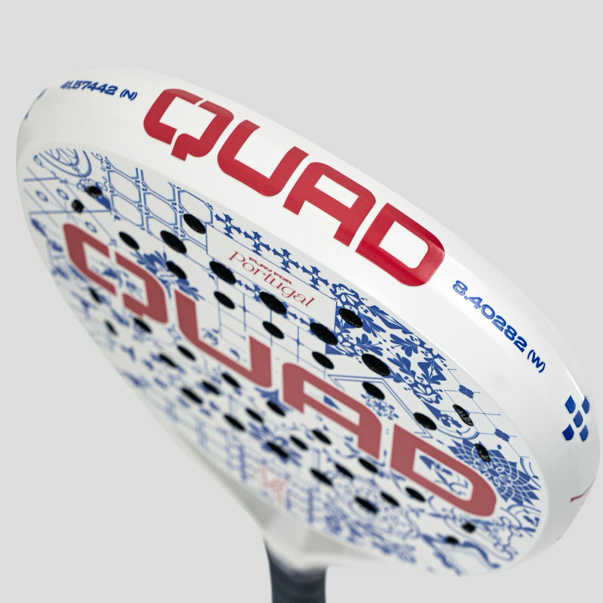 Quad Padel Racket Euro Cup Edition top view detail
