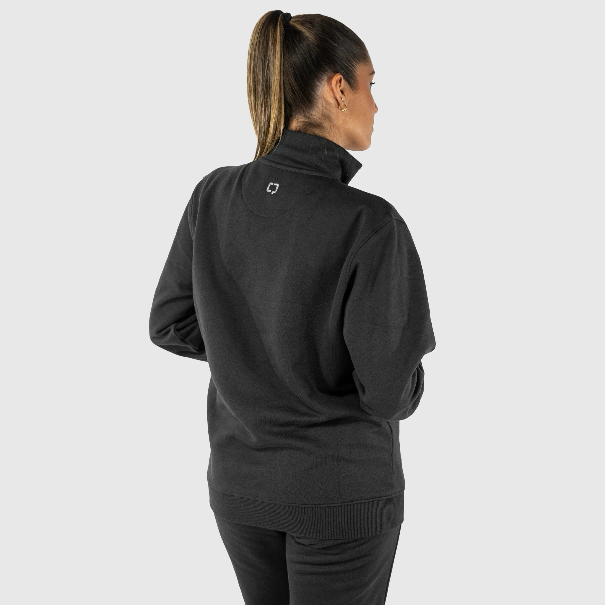 QUAD Half Zip Grey - Women back view