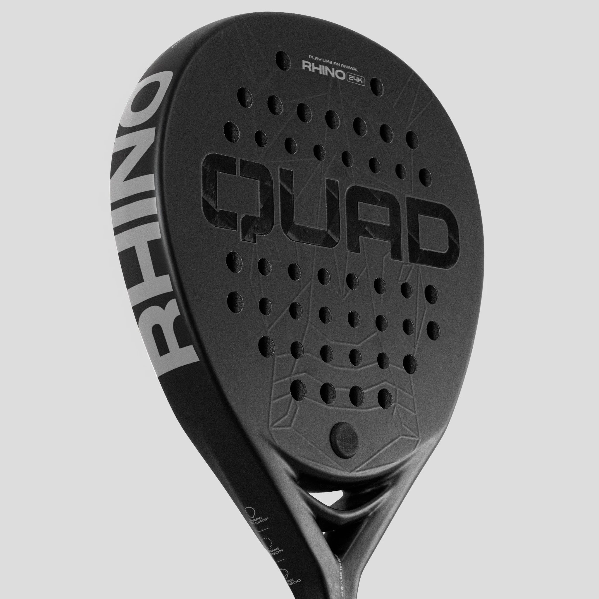 QUAD Shark Padel Racket - left side detail