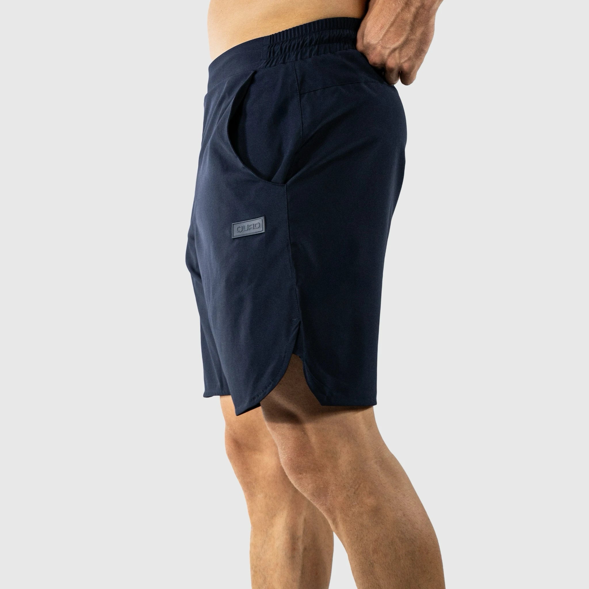 QUAD Game Shorts Navy Blue - Side view