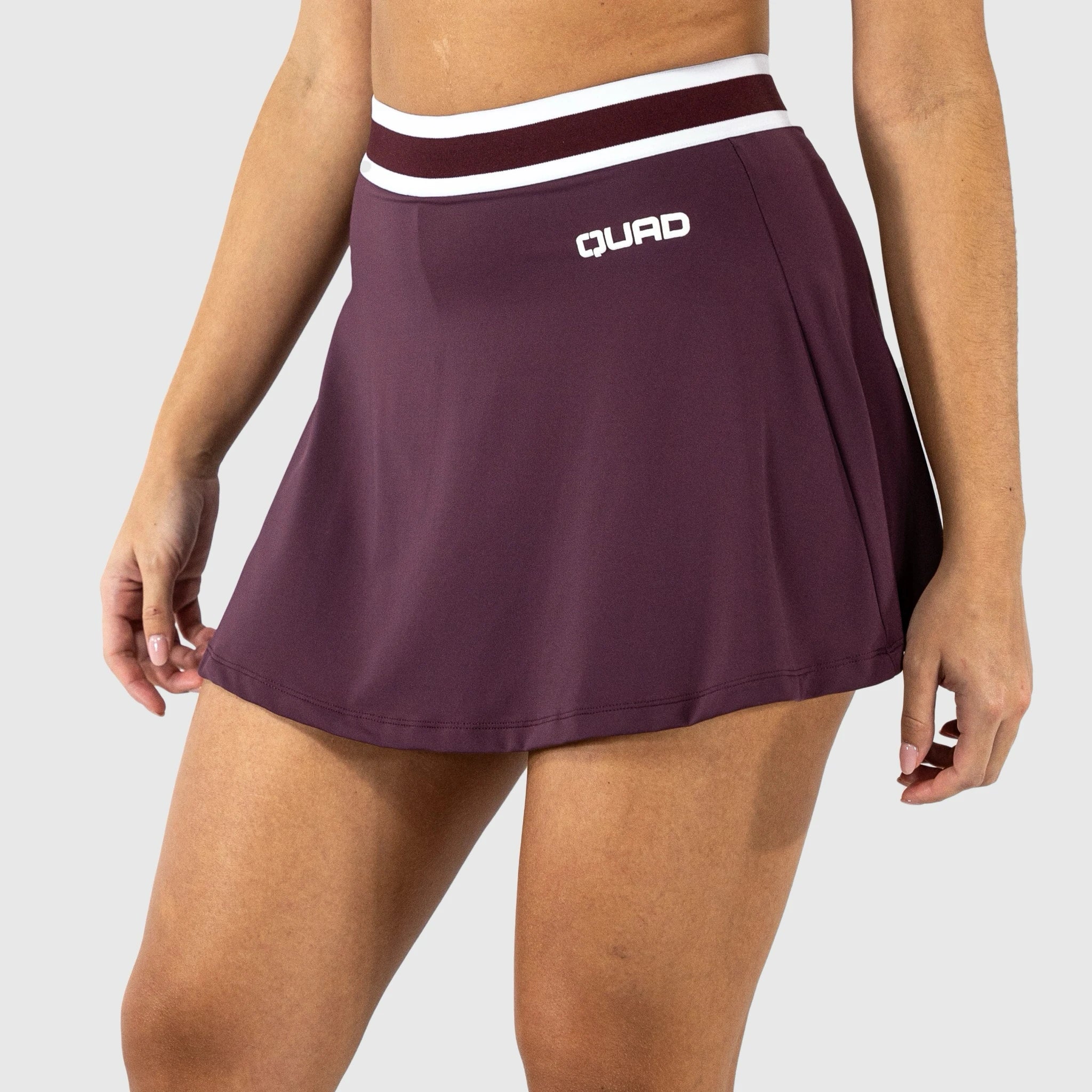 QUAD Slick Skirt Burgundy - left side view