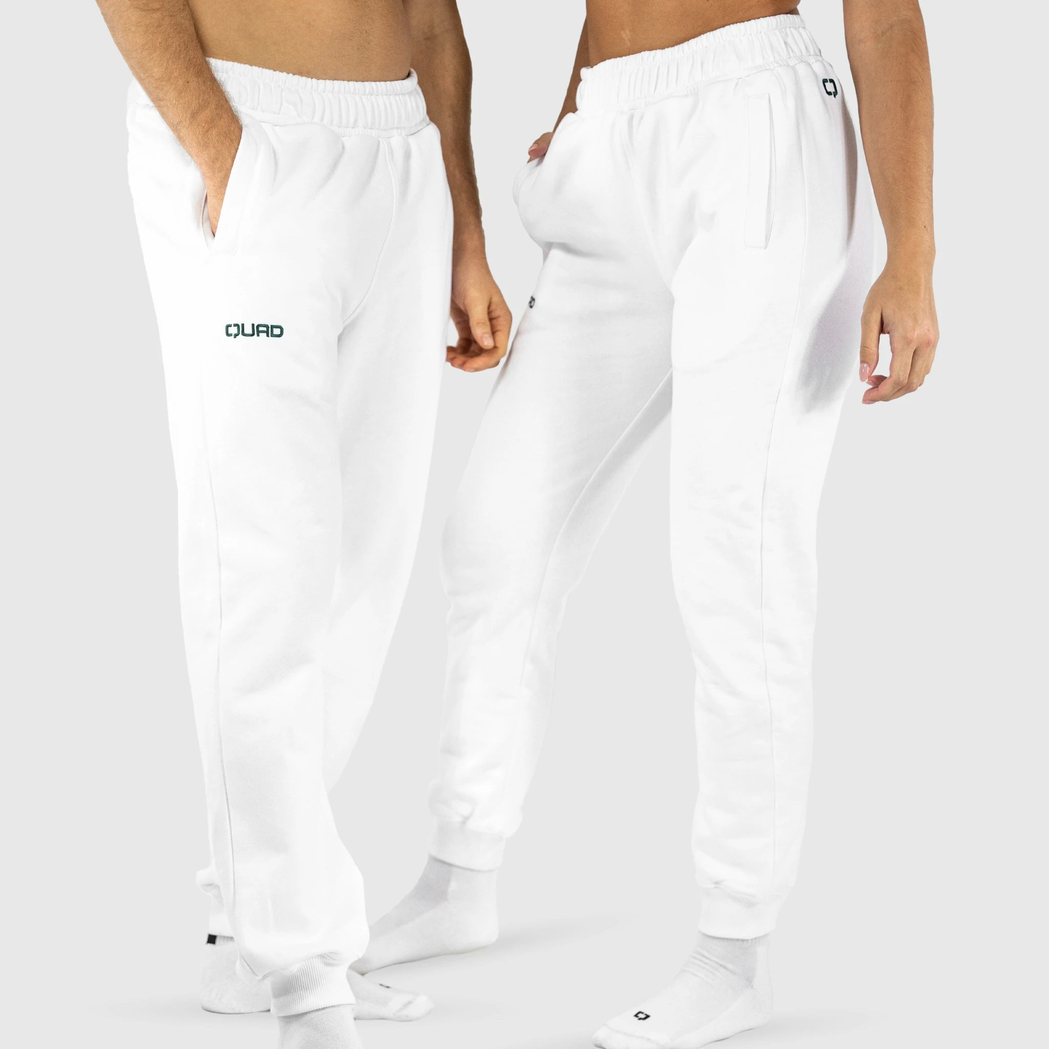 QUAD Sweat Pants White - Men and Women