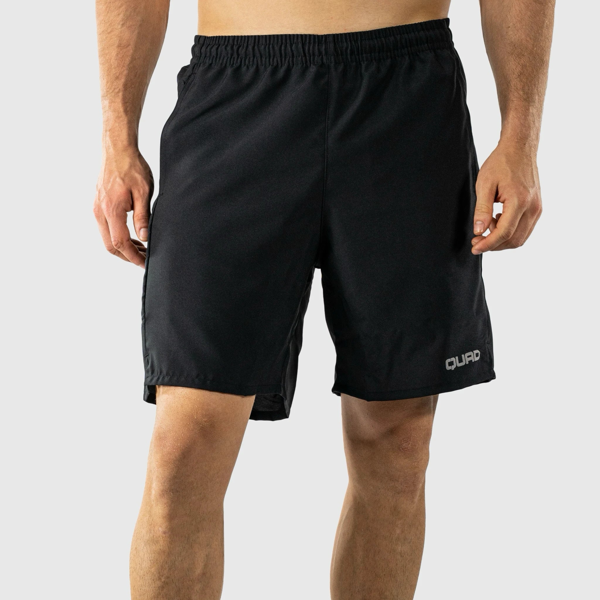 QUAD Boost Shorts Black - Front view
