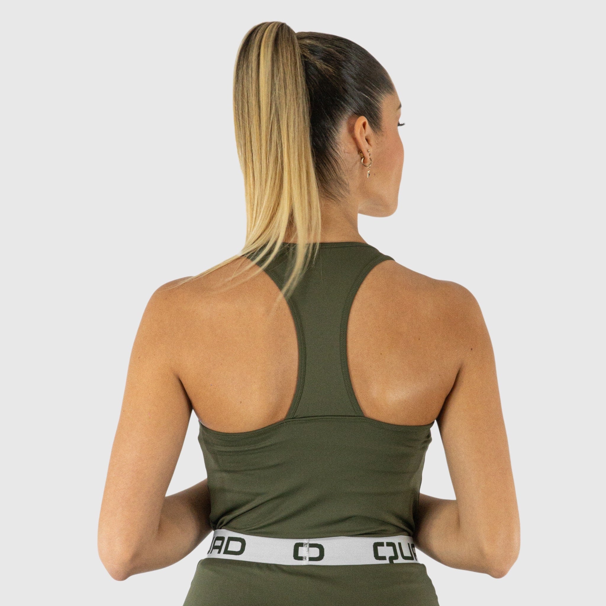 Quad Padel Tank Top green back side