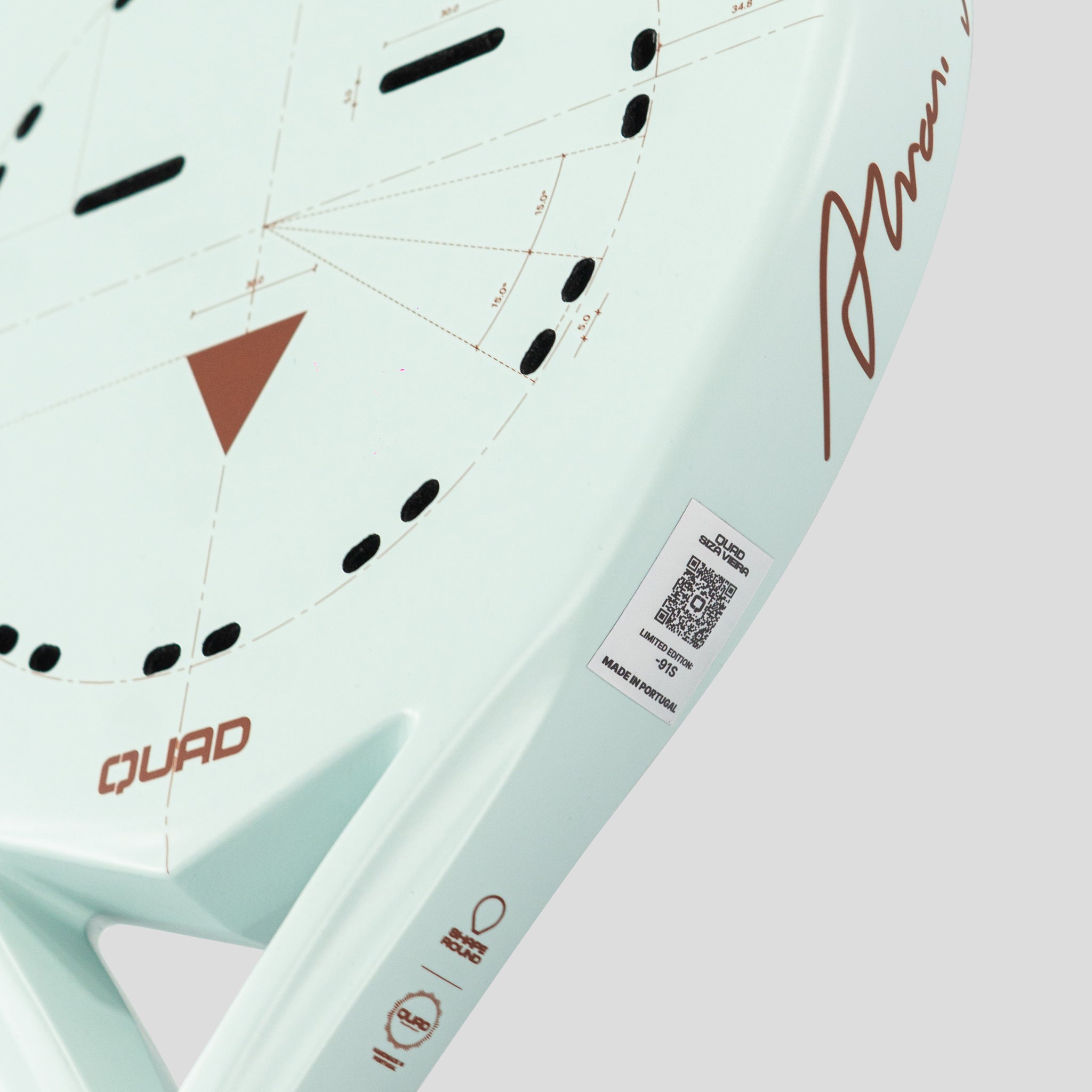 Quad x Siza Vieira Padel Racket - frame detail
