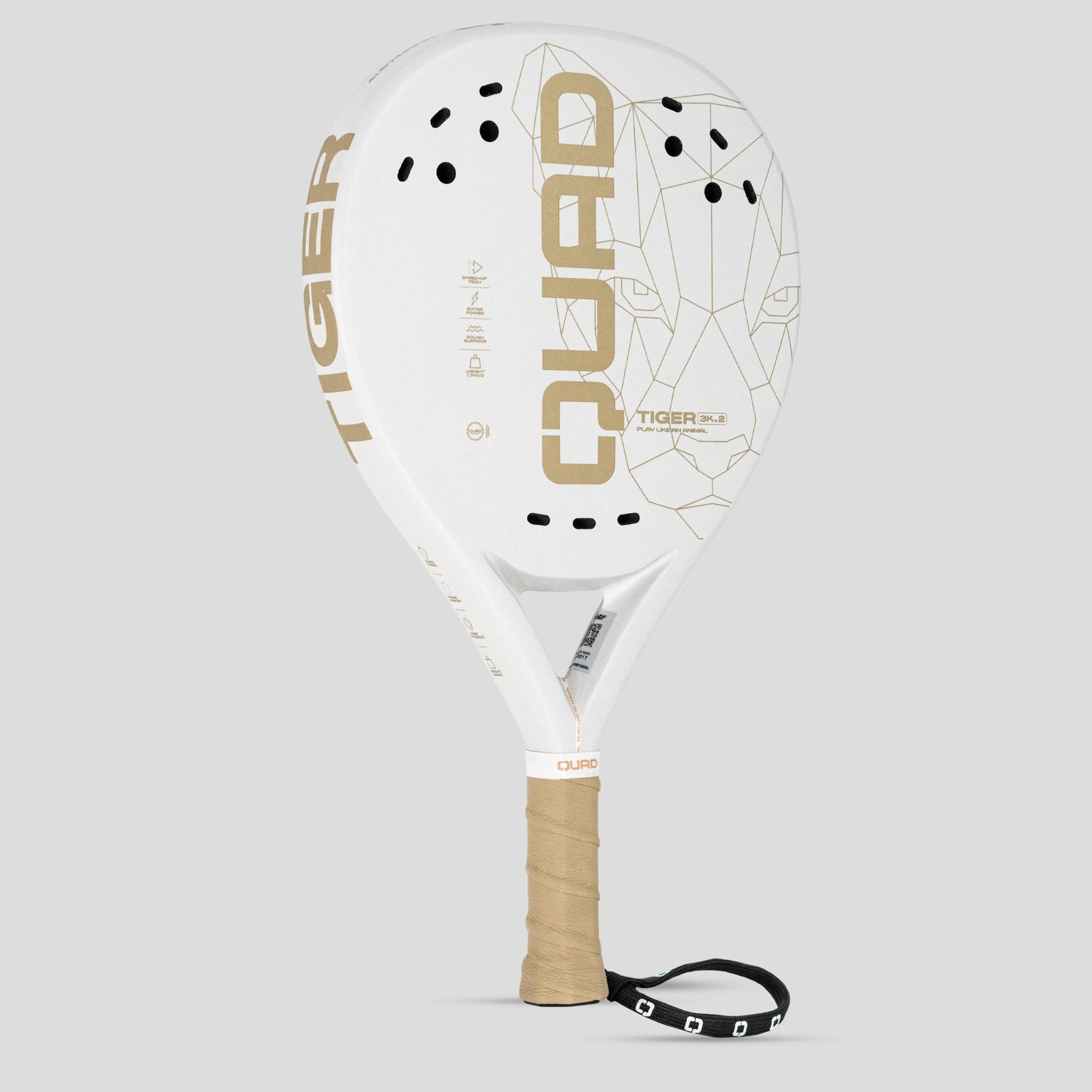 Quad Tiger Padel Racket 2025 - left side view