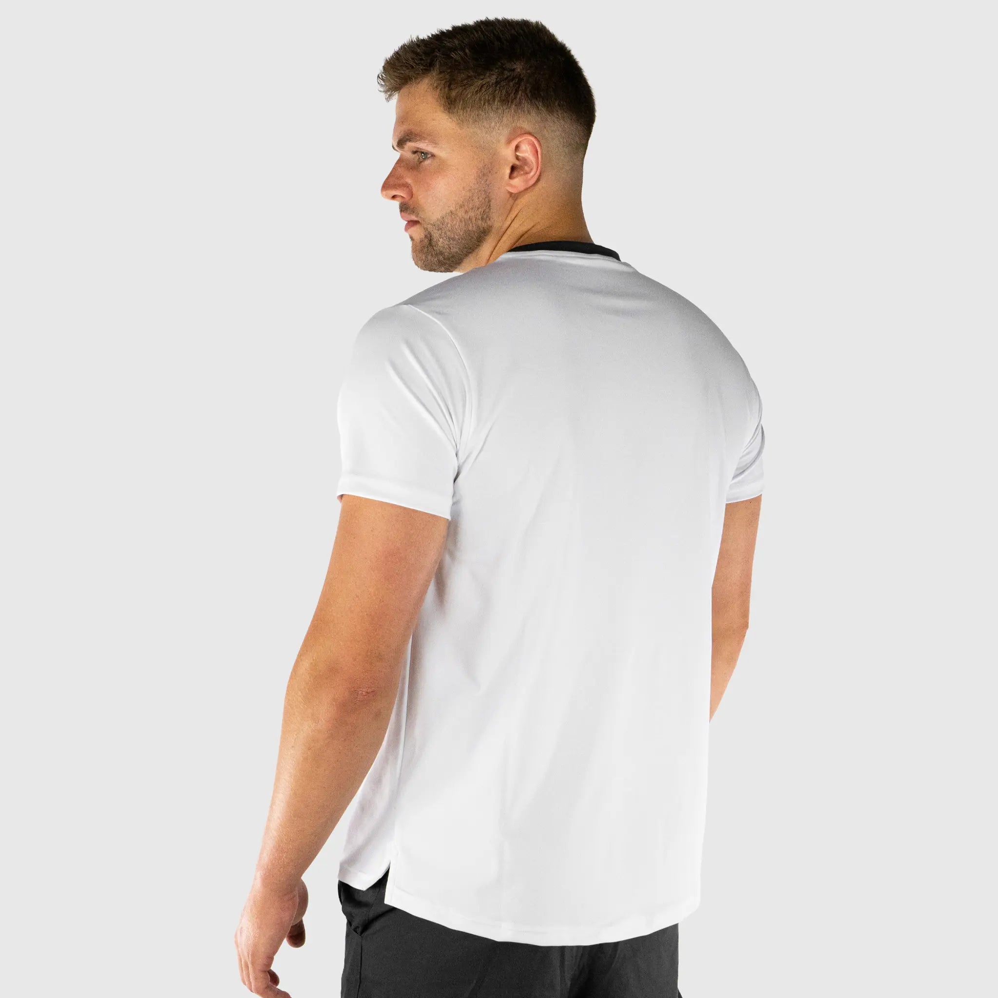 Club Pickleball T-Shirt White and Grey - back view