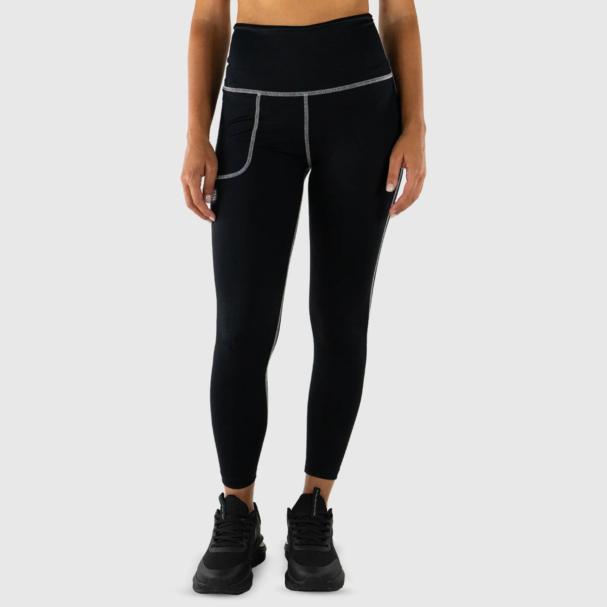 Fusion Leggings Black — Front View