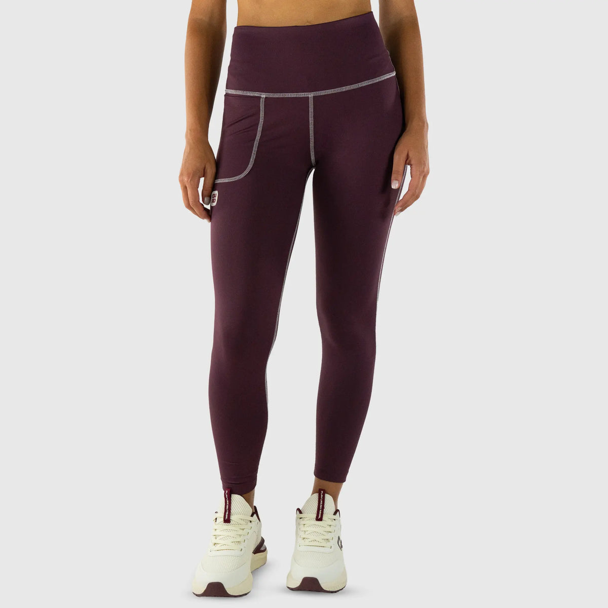 Fusion Leggings Burgundy — Front View