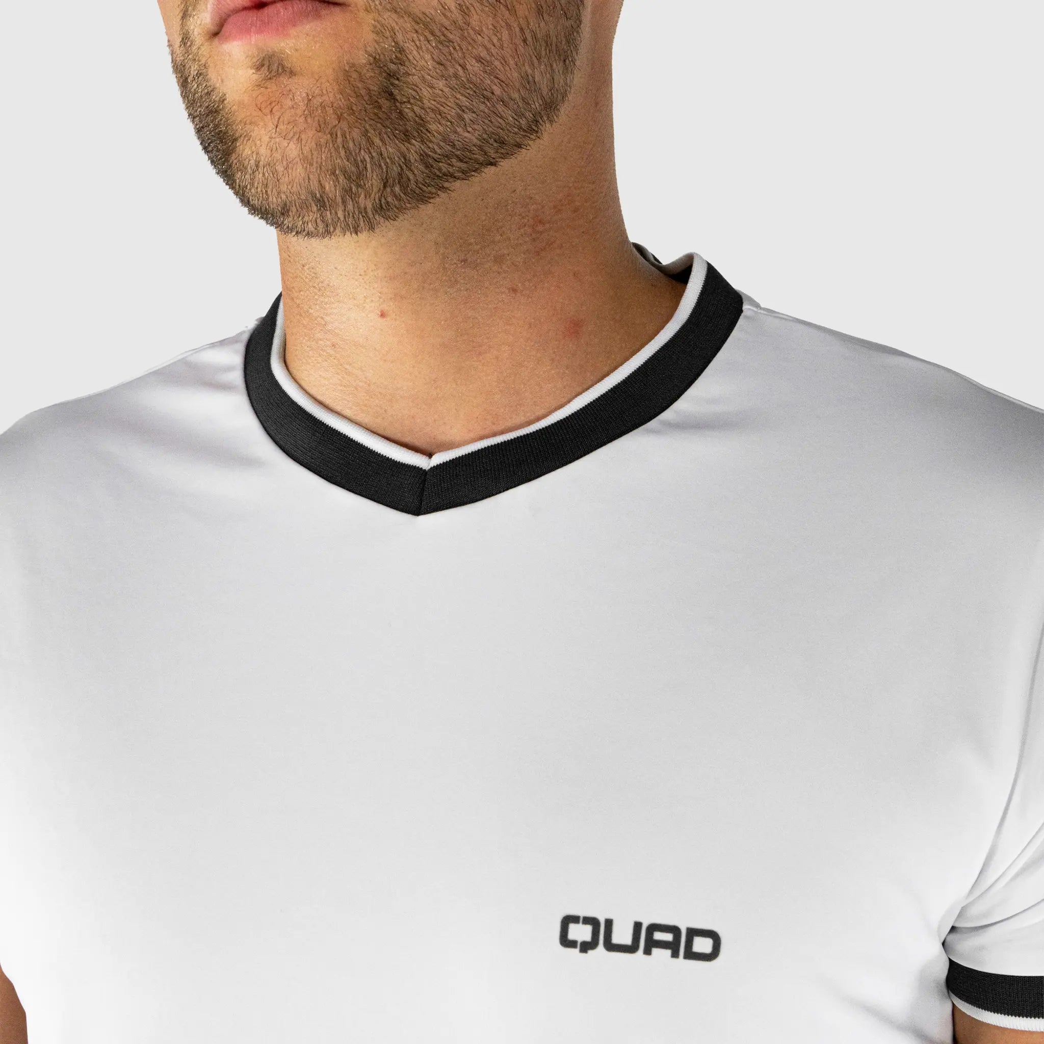 Serve Pickleball T-Shirt White and Grey - fabric detail