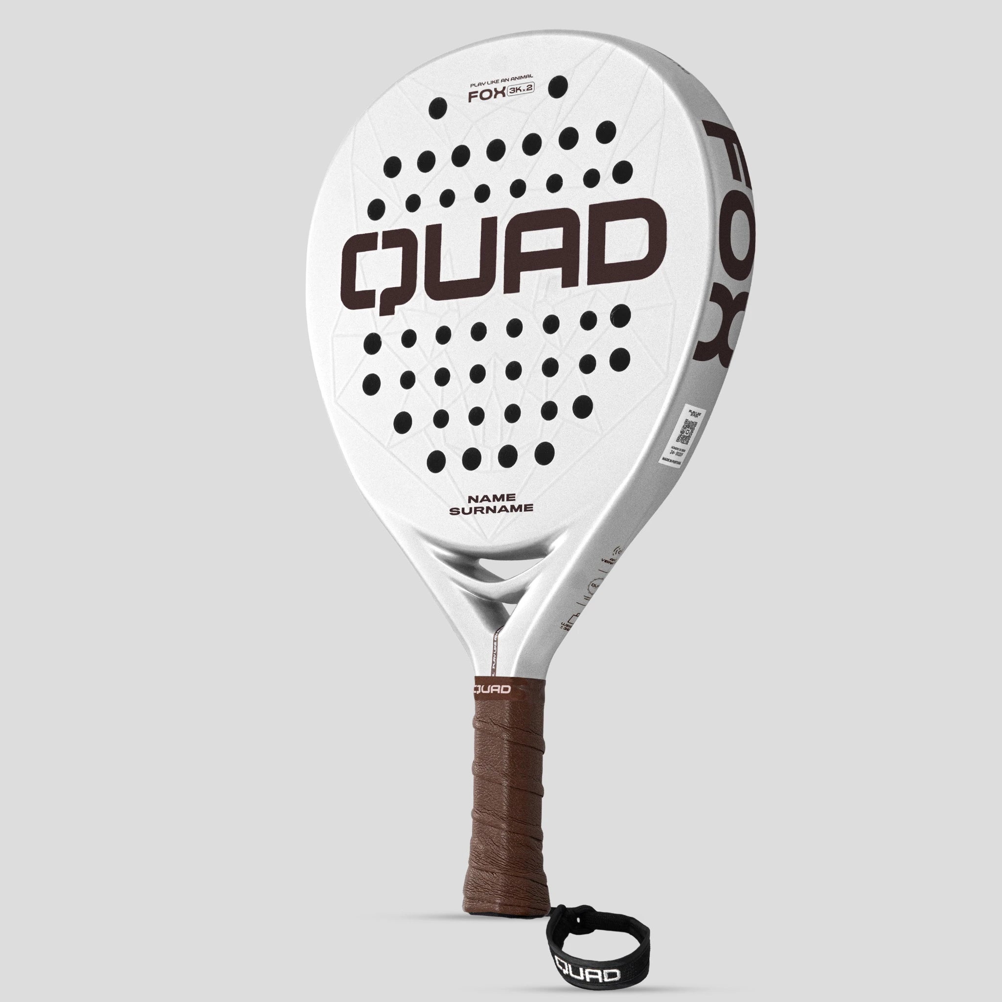 Custom QUAD Fox Padel racket with Name