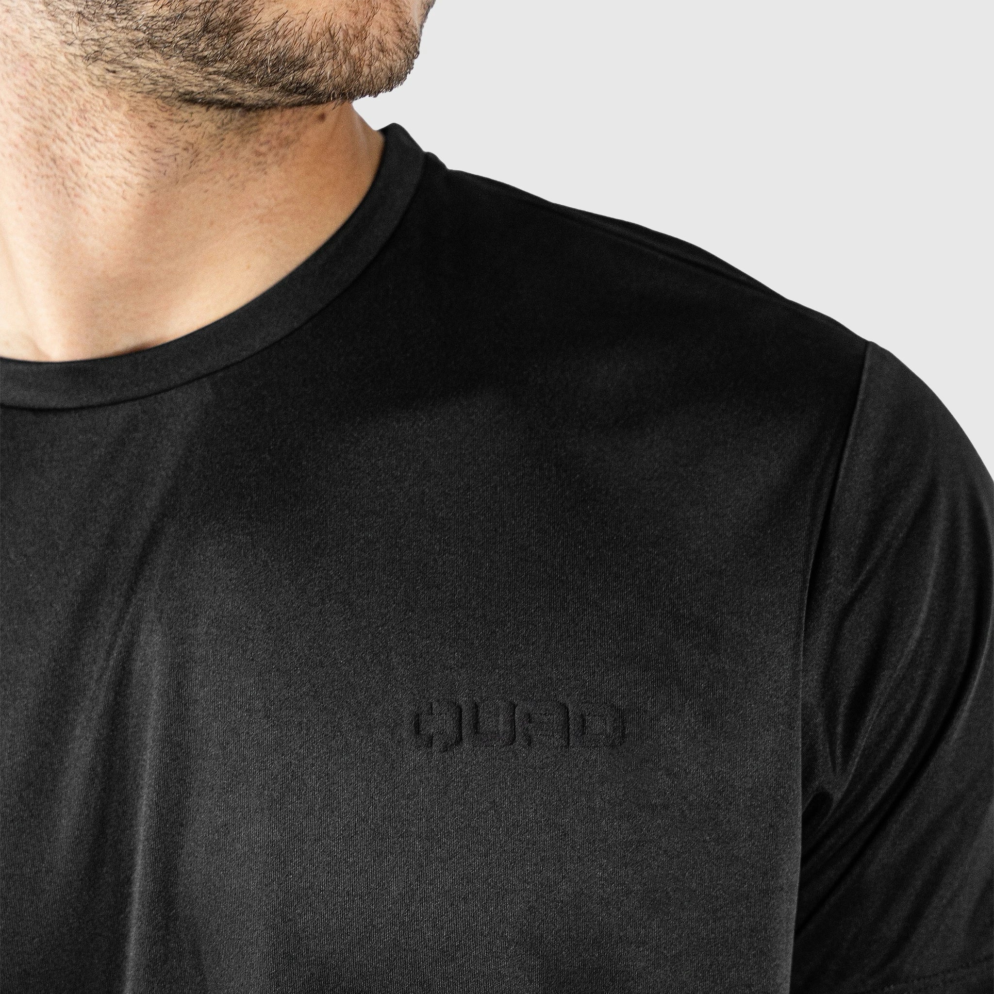 QUAD Elemental Black T-Shirt - Logo Detail