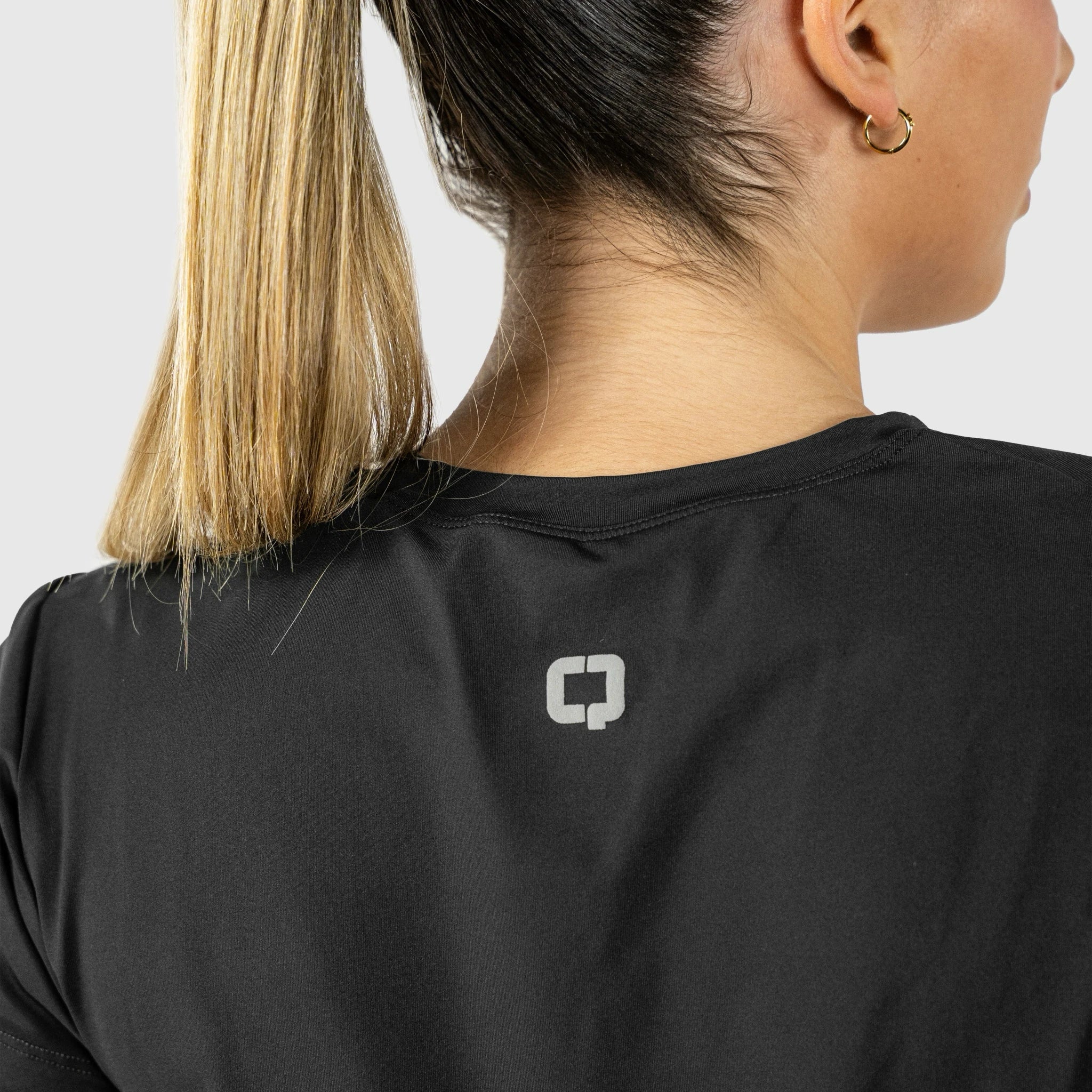 QUAD Regular T-Shirt Grey - Back logo view