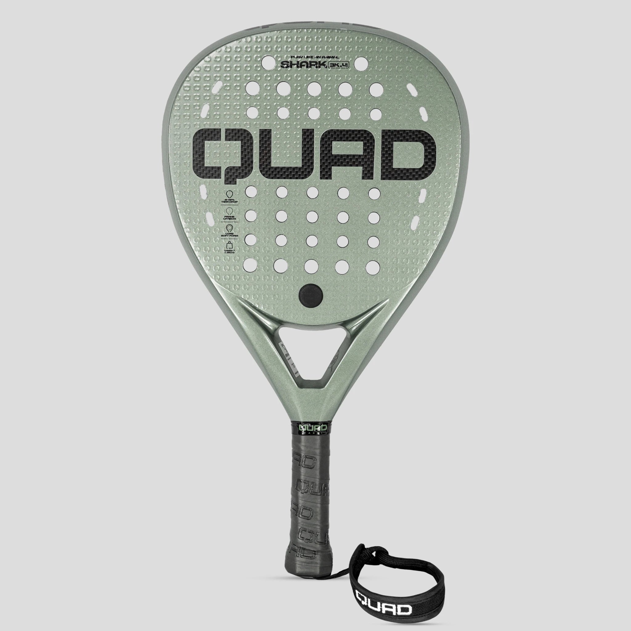 QUAD Shark Padel Racket - front view