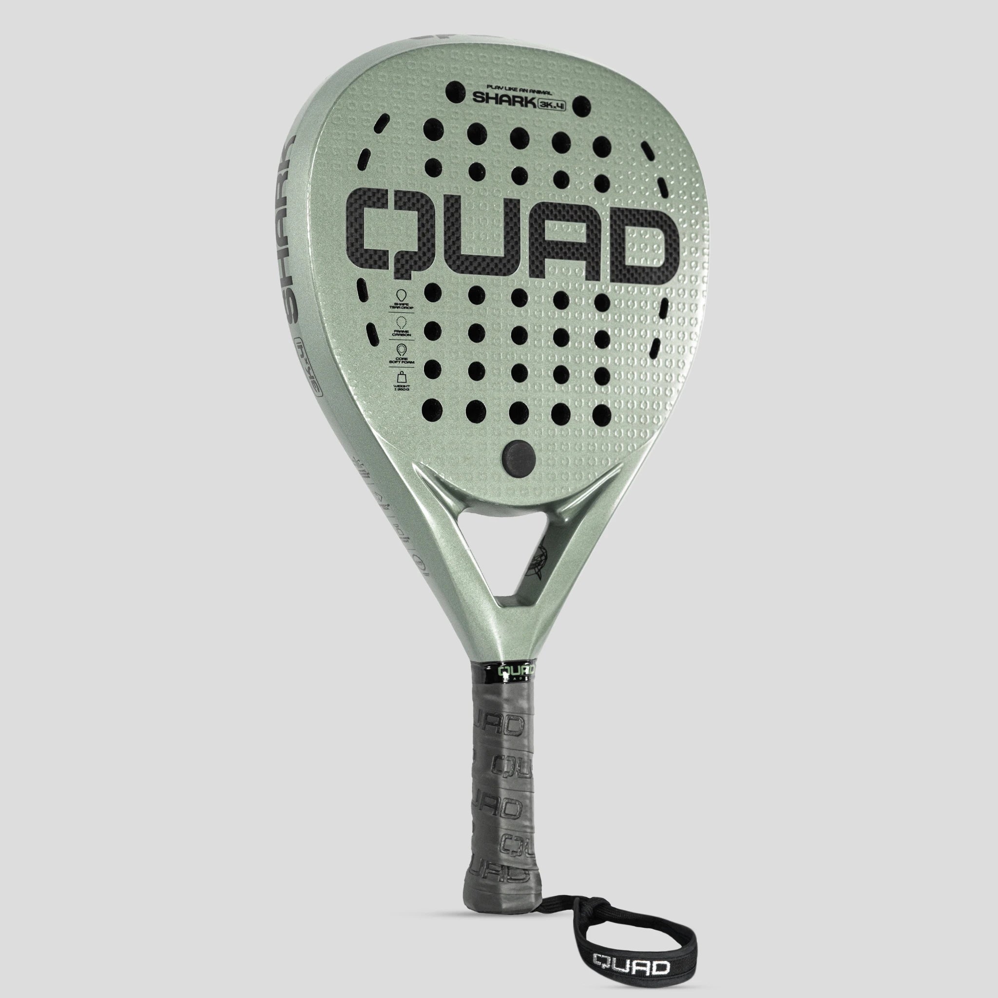 QUAD Shark Padel Racket - left perspective view