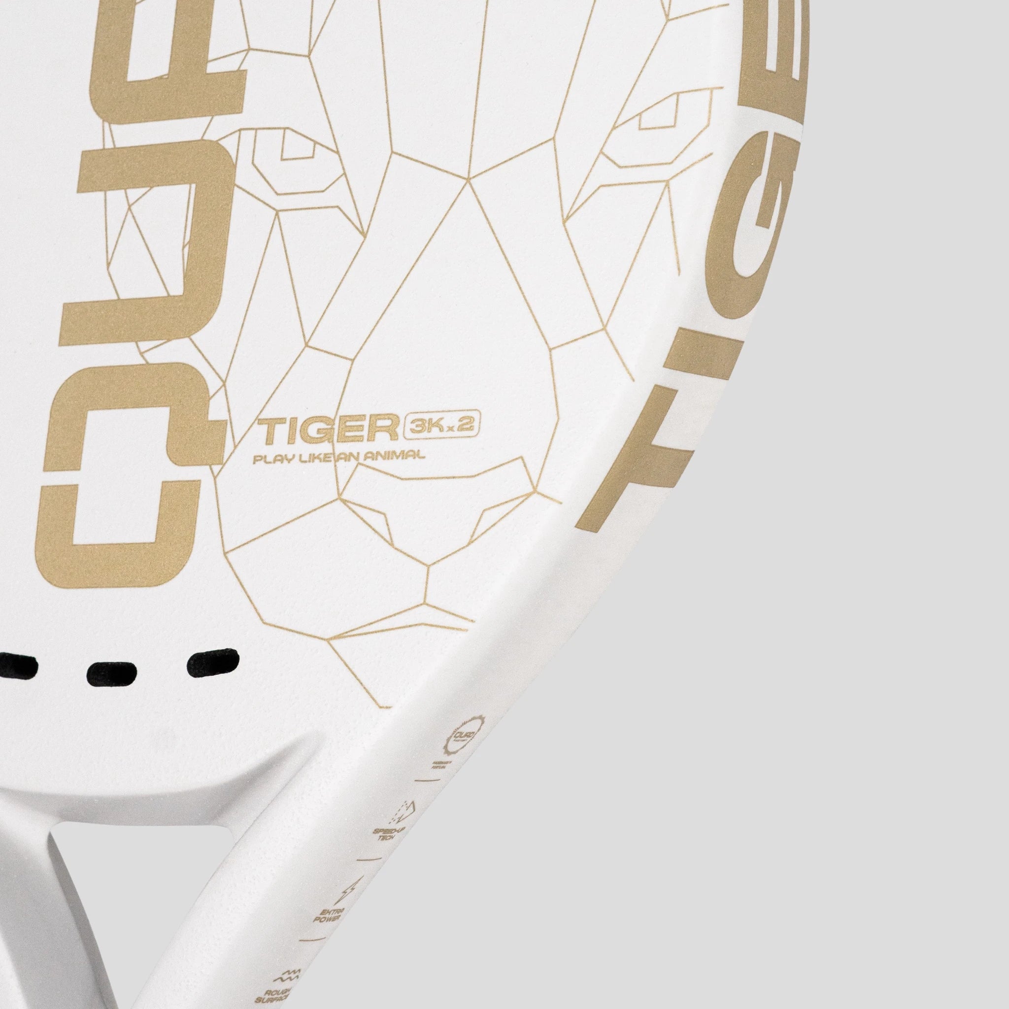 Quad Tiger Padel Racket 2025 - right view detail