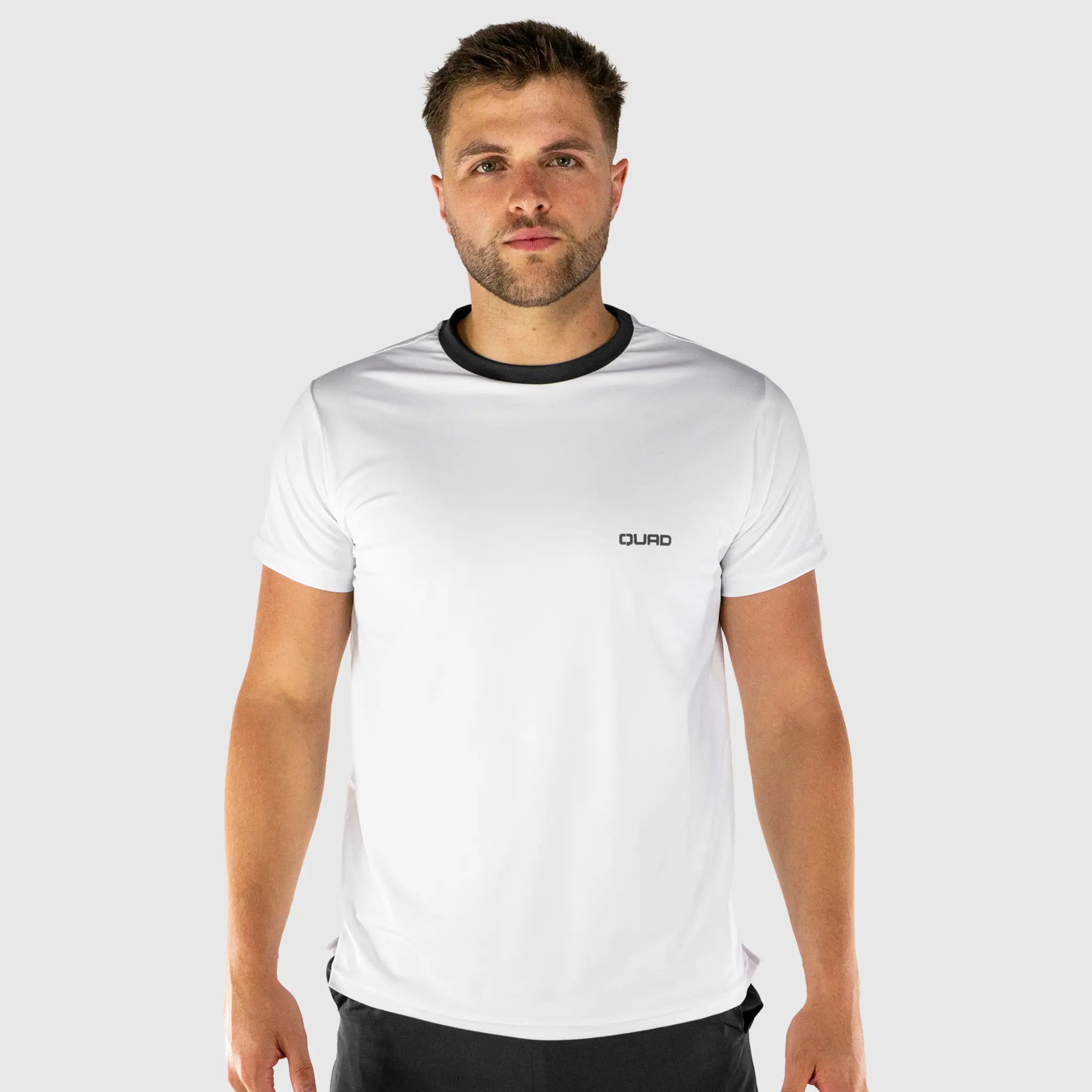 Club Pickleball T-Shirt White and Grey - front view