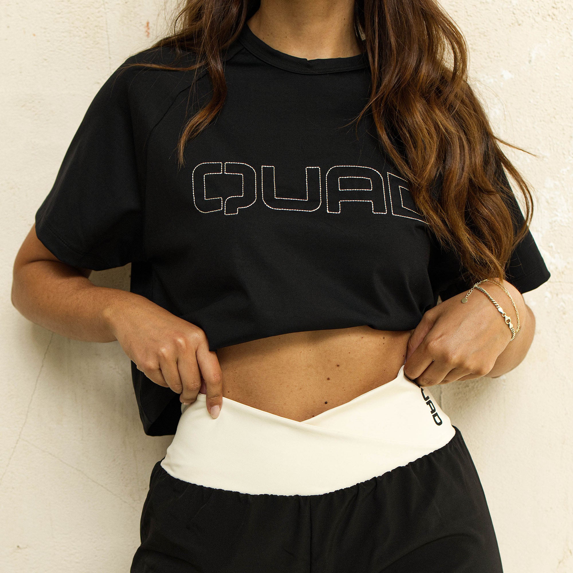 T-shirt Crop Preta