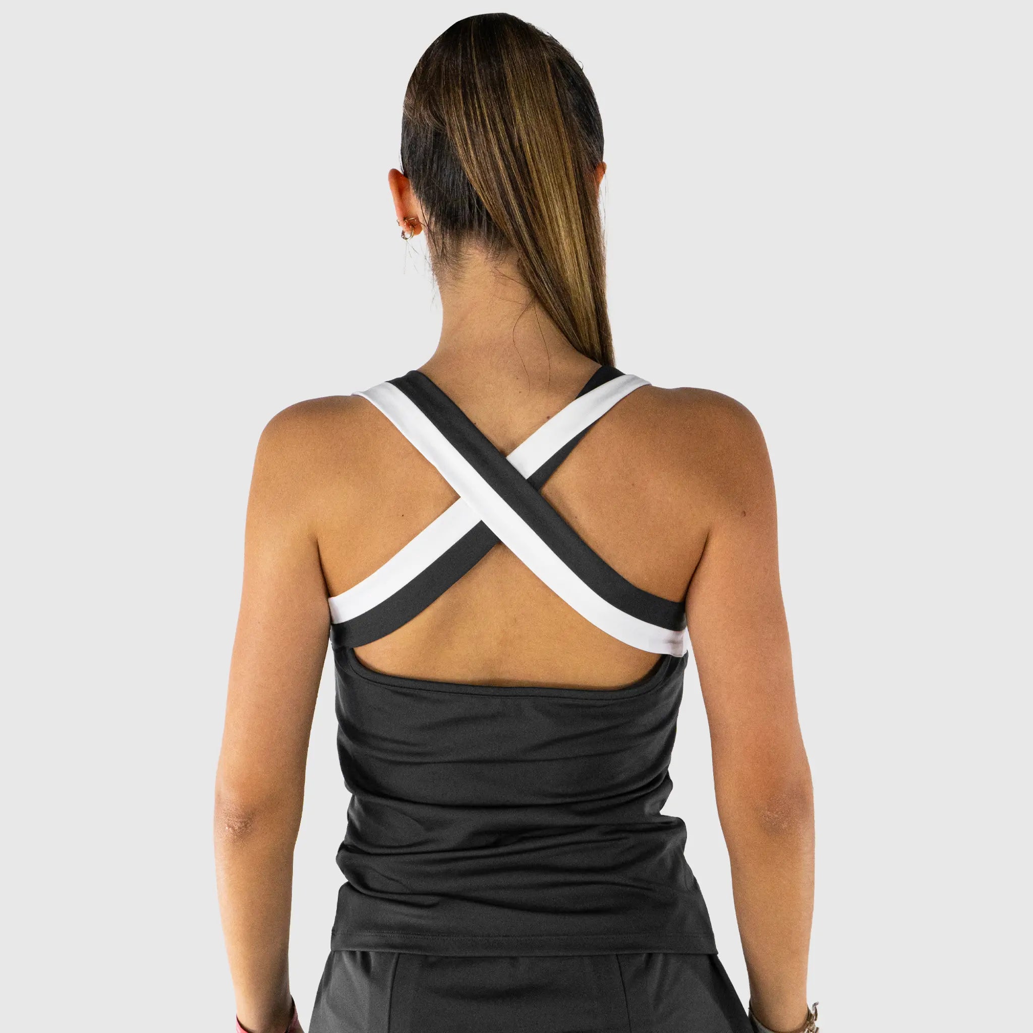 Elite Pickleball Top Grey - back view
