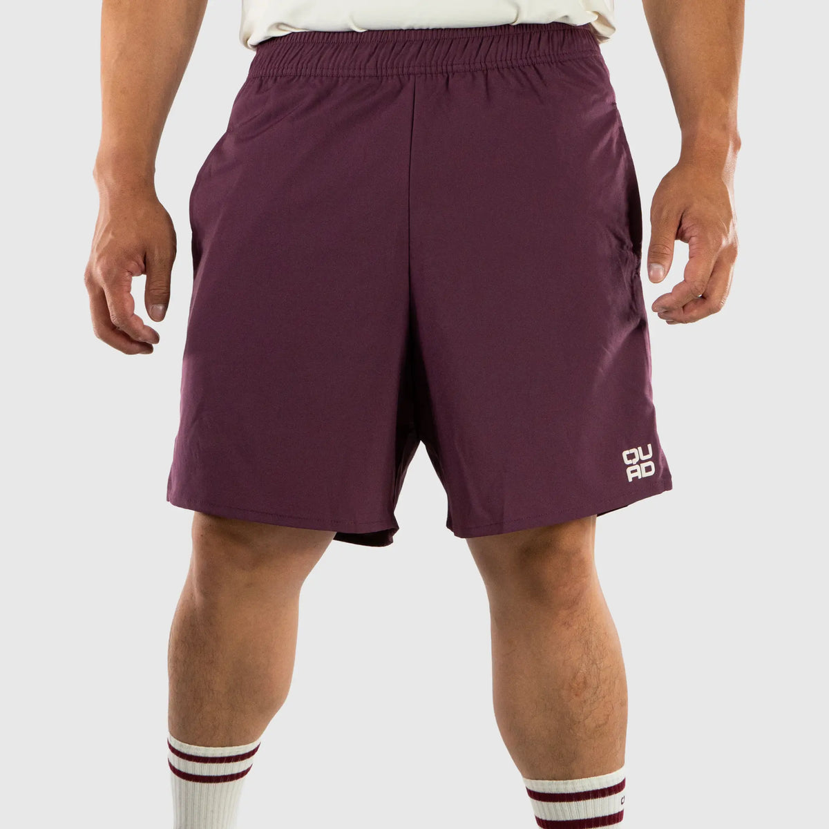 Loop Shorts Burgundy — Front View