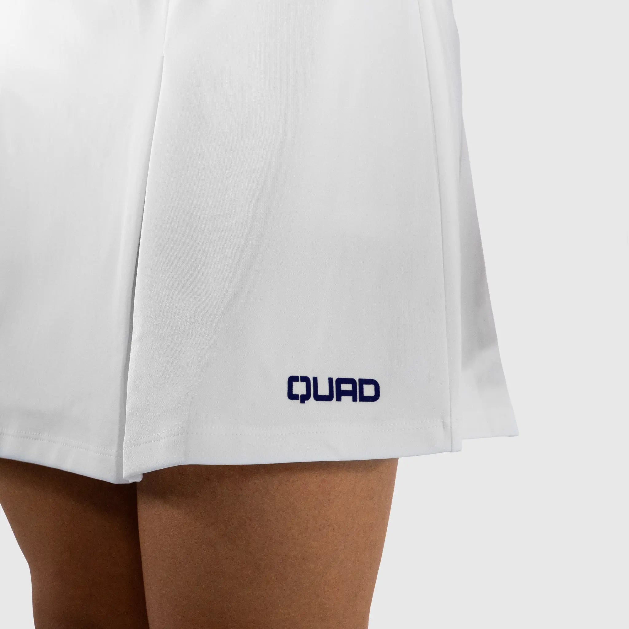 Precision Pickleball Skirt White and Navy - fabric detail