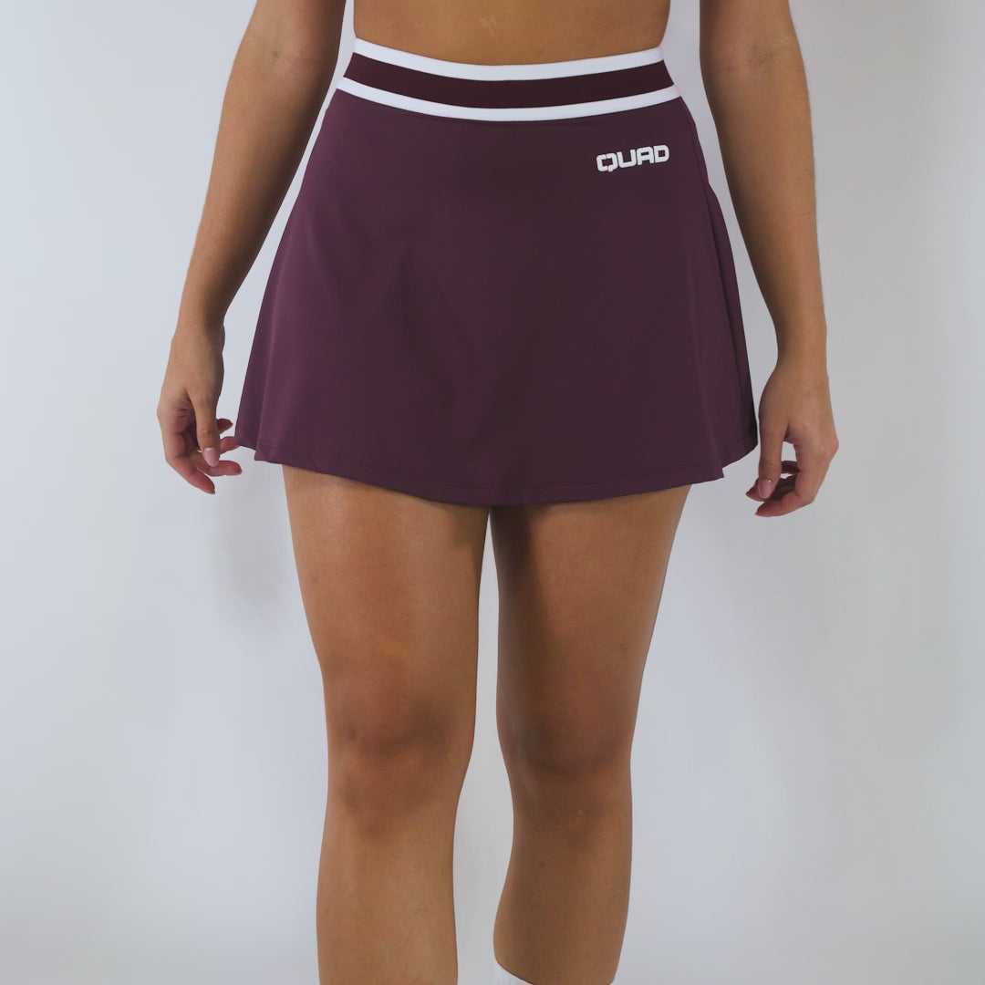 QUAD Slick skirt Burgundy