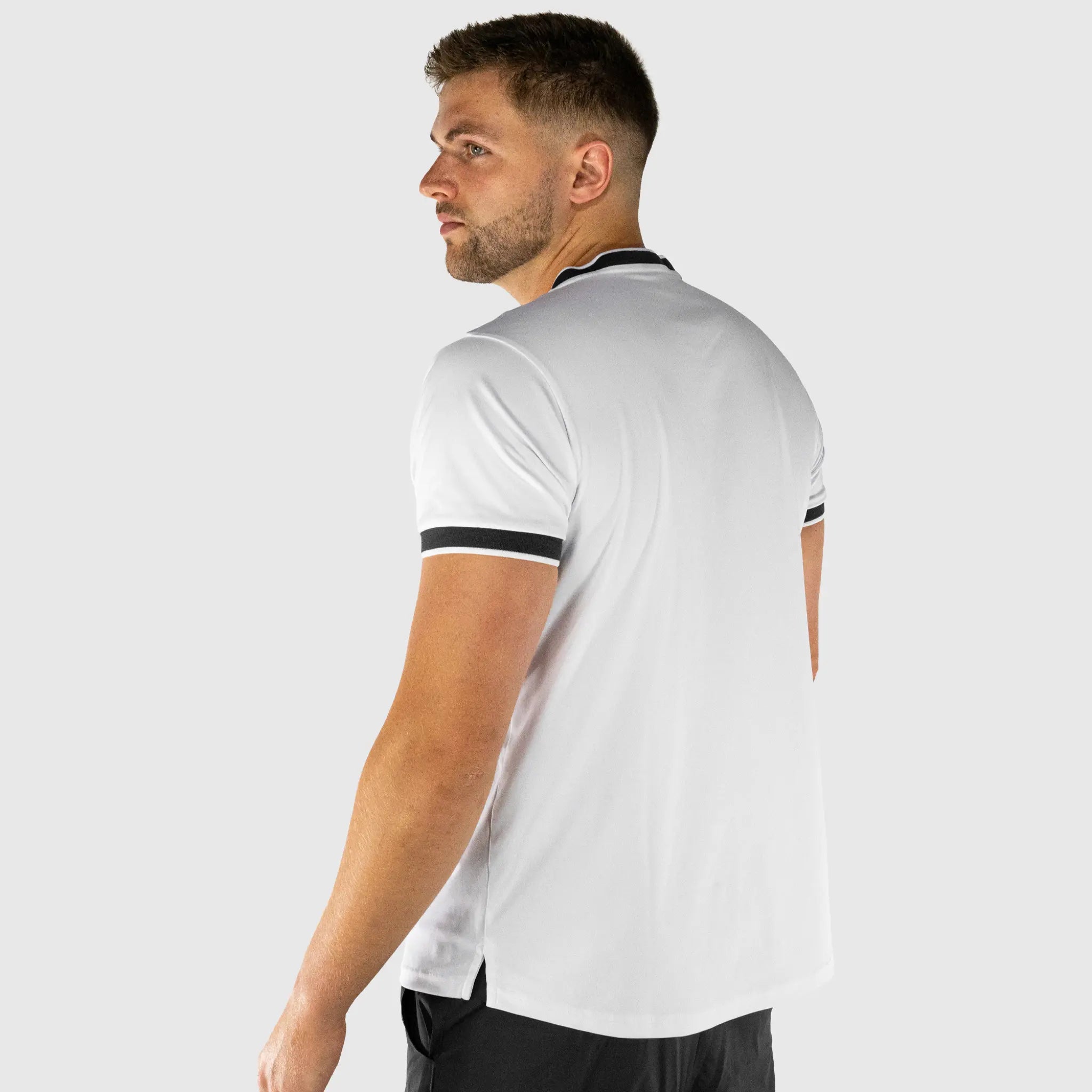 Serve Pickleball T-Shirt White and Grey - back view