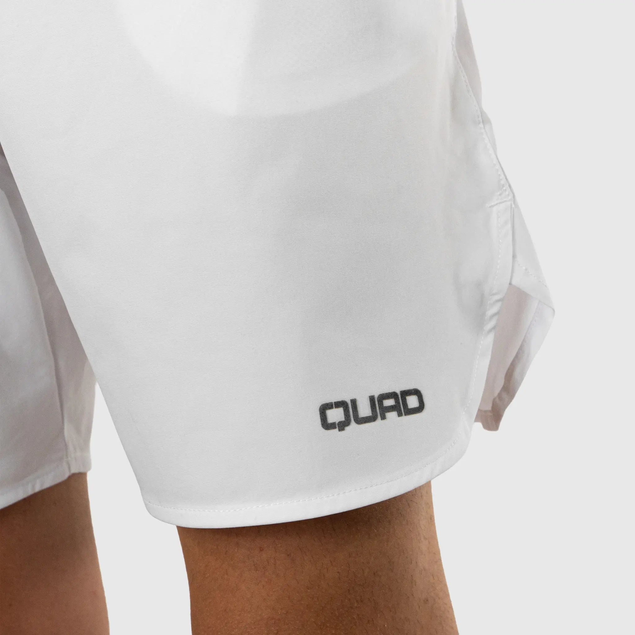Tour Pickleball Shorts White and Grey - fabric detail