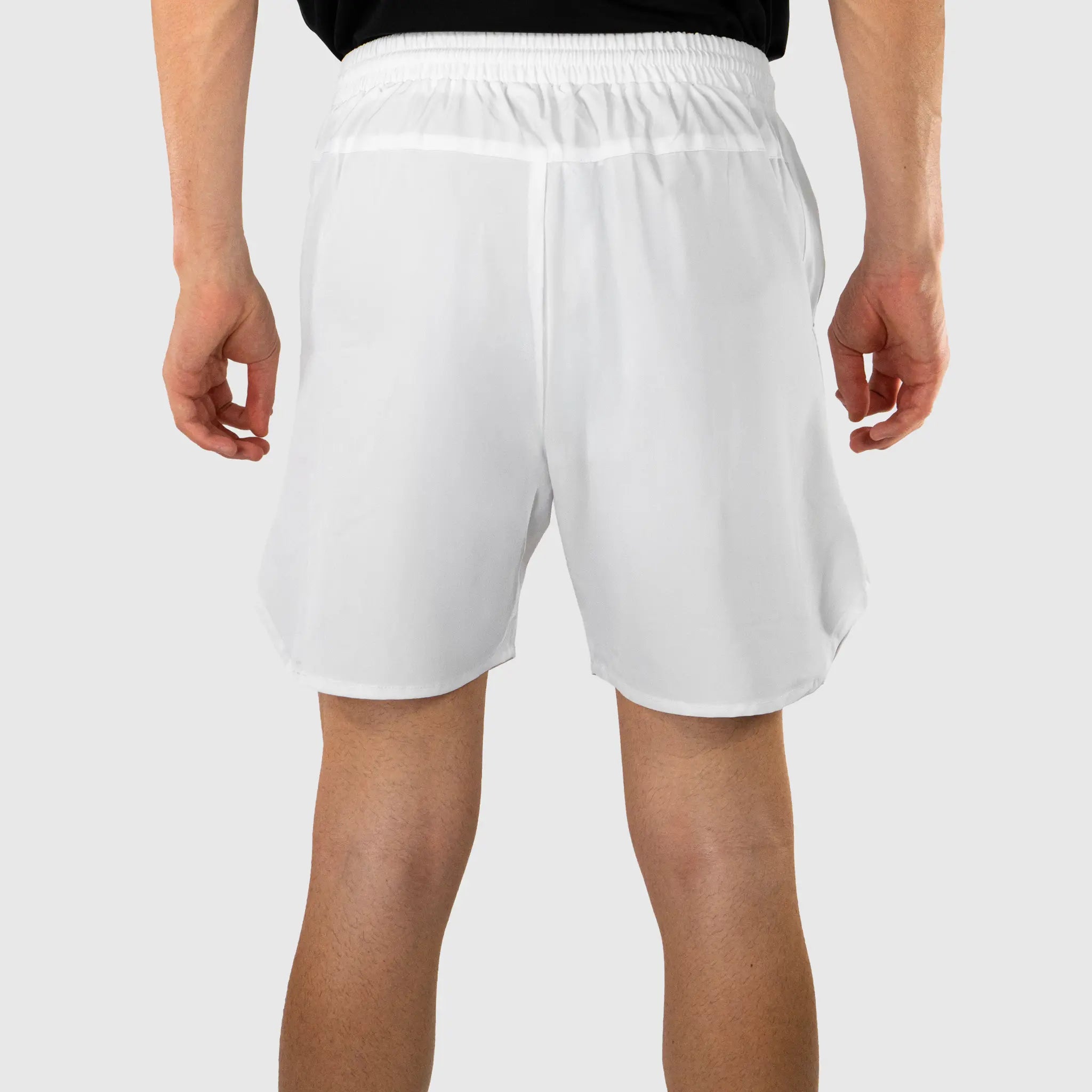 Tour Pickleball Shorts White and Navy - back view