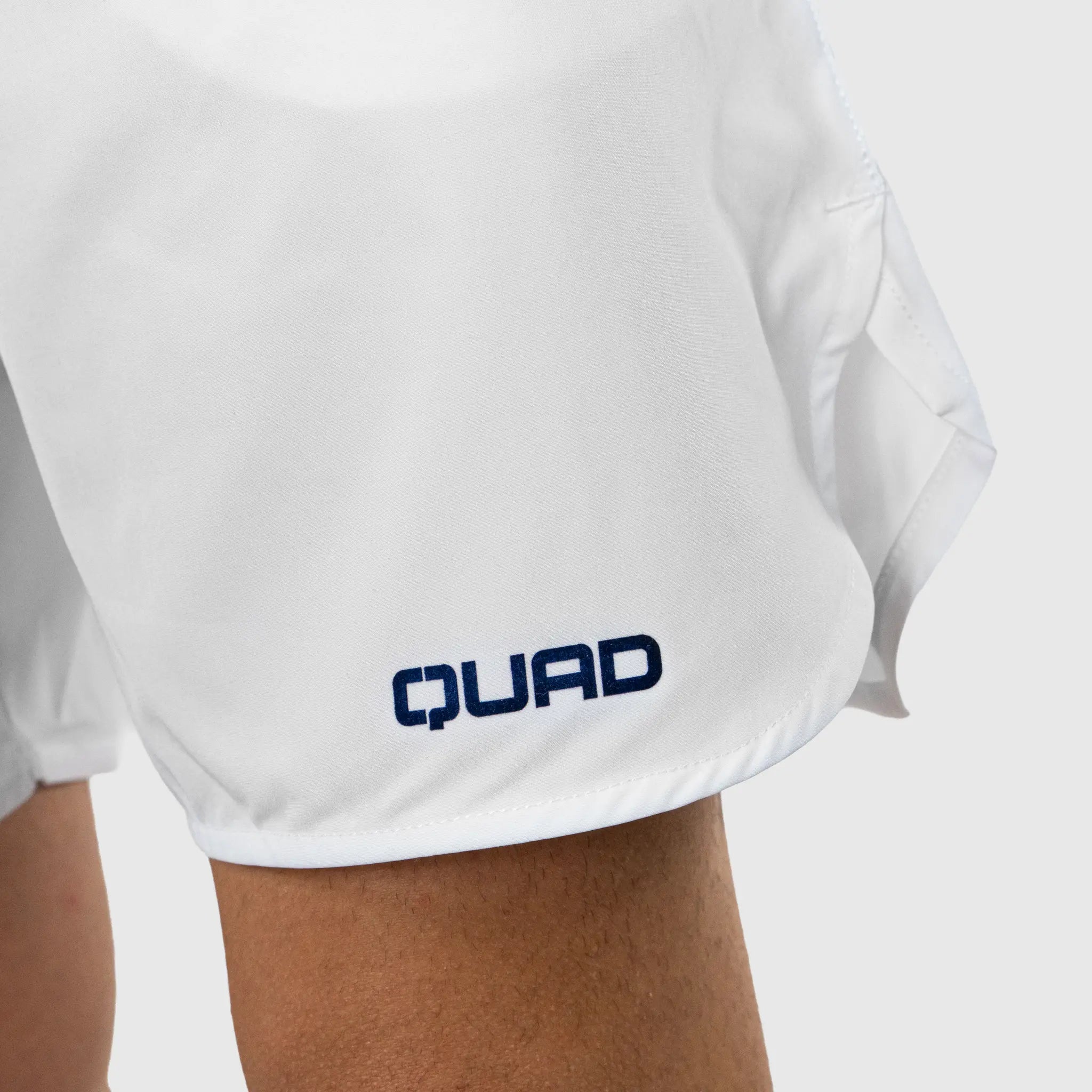 Tour Pickleball Shorts White and Navy - fabric detail